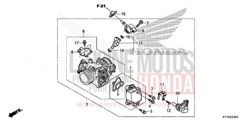 DROSSELKLAPPENGEHAEUSE CBR125RF de 2015