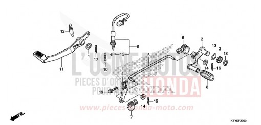 PEDAL CBR125RF de 2015