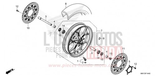 VORDERRAD CB650RAN de 2022