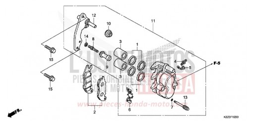 VORDERRAD-BREMSSATTEL CRF250LF de 2015