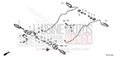 HECKLEUCHTE/KENNZEICHENBELEUCHTUNG CB650RAN de 2022
