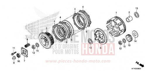 EMBRAYAGE CBR125RSF de 2015