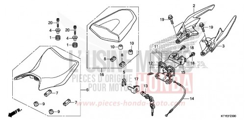 SIEGE CBR125RTF de 2015