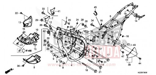 RAHMENKOERPER CRF250LAH de 2017