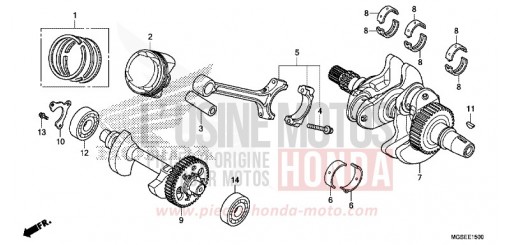 VILEBREQUIN/PISTON NC700SDD de 2013