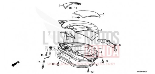 GEPAECKRAUMDECKEL NC700XAD de 2013
