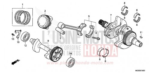 KURBELWELLE/KOLBEN NC700XAD de 2013