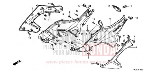 SEITENABDECKUNG NC700XAD de 2013