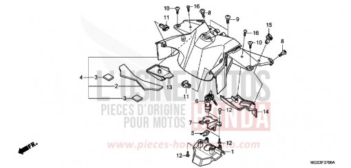 MITTELABDECKUNG NC700XAD de 2013