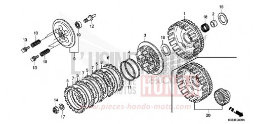 EMBRAYAGE CBR300RF de 2015