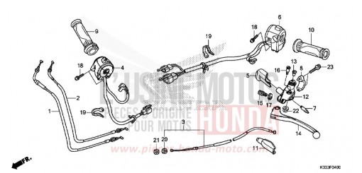 HEBELGRIFF/SCHALTER/KABEL CBR300RF de 2015