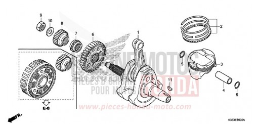 VILEBREQUIN/PISTON CBR300RAF de 2015