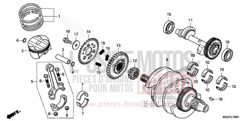 KURBELWELLE/KOLBEN CB500FAF de 2015