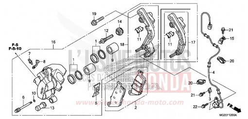VORDERRAD-BREMSSATTEL CB500FAF de 2015