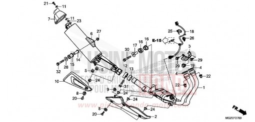 ABGAS-SCHALLDAEMPFER CB500FAF de 2015