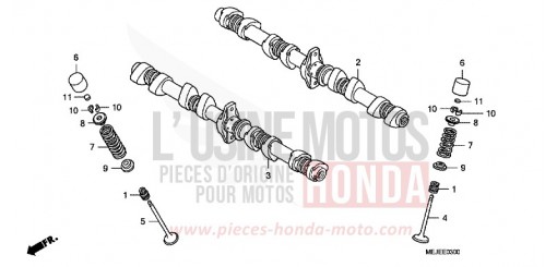 NOCKENWELLE/VENTIL CB1300SA7 de 2007