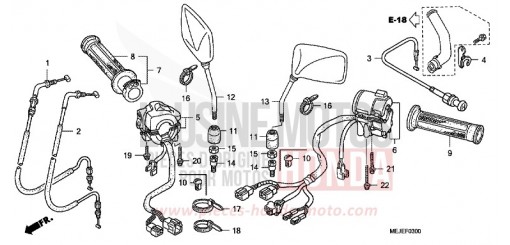 SCHALTER/KABEL CB1300SA7 de 2007
