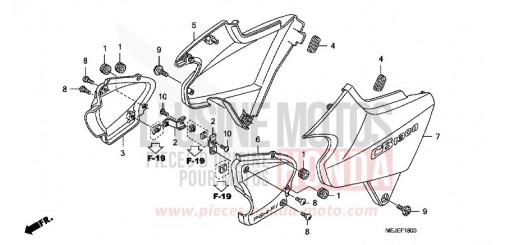 SEITENABDECKUNG CB1300SA7 de 2007