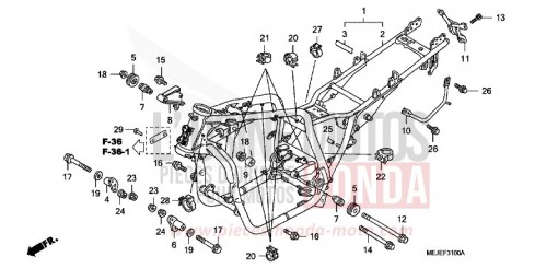 RAHMENKOERPER CB1300SA7 de 2007