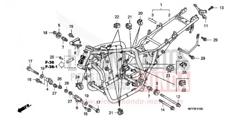 RAHMENKOERPER CB1300SA8 de 2008
