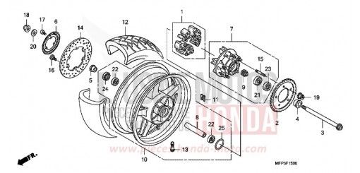 HINTERRAD CB1300SA9 de 2009
