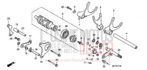 SCHALTTROMMEL/GEARSHIFTFORK CB1300SA9 de 2009