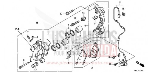 VORDERRAD-BREMSSATTEL NC750DE de 2014