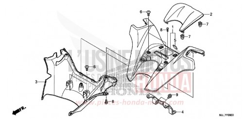 GRIFFABDECKUNG NC750DE de 2014