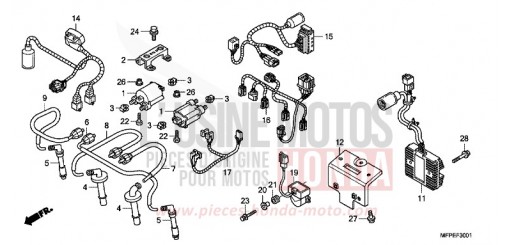 HILFSKABELBAUM/ZUENDSPULE CB1300SAA de 2010