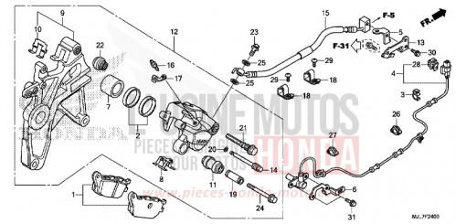 HINTERRAD-BREMSSATTEL NC750DE de 2014
