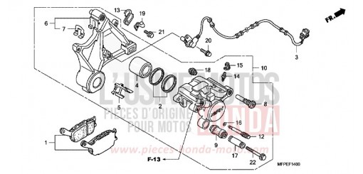 HINTERRAD-BREMSSATTEL CB1300SAA de 2010
