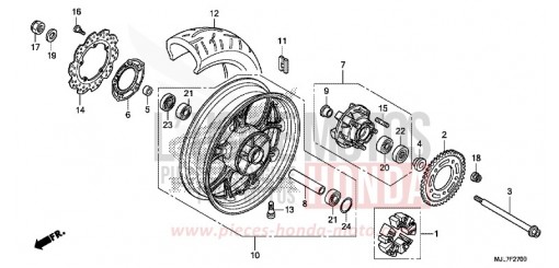 HINTERRAD NC750DE de 2014