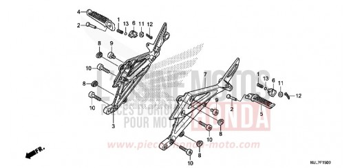 SOZIUS-FUSSRASTE NC750DE de 2014