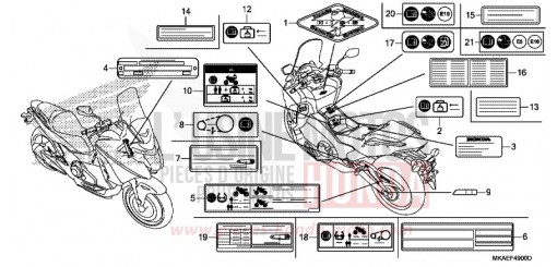 WARNETIKETT NC750DH de 2017