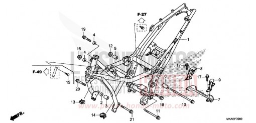RAHMENKOERPER NC750DJ de 2018