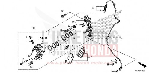 VORDERRAD-BREMSSATTEL NC750DK de 2019