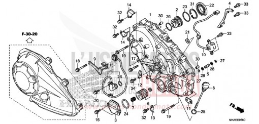 KURBELGEHAEUSEABDECKUNG NC750DK de 2019