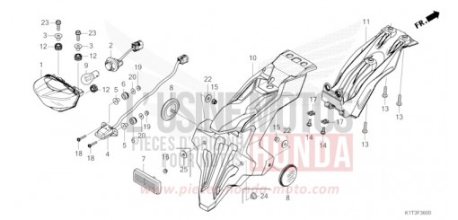 HECKLEUCHTE/KENNZEICHENBELEUCHTUNG CRF300LAM de 2021