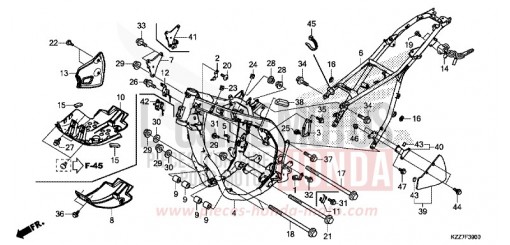 RAHMENKOERPER CRF250RLAK de 2019