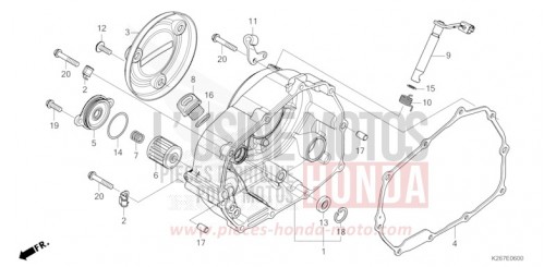 KURBELGEHAEUSEABDECKUNG MSX125AM de 2021