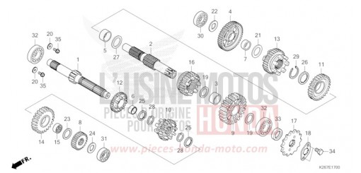 GETRIEBE MSX125AM de 2021