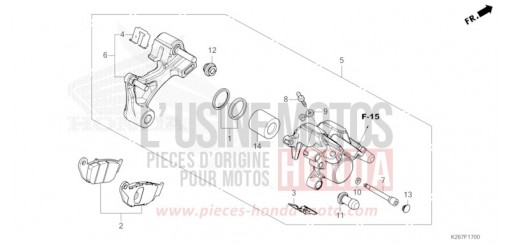 HINTERRAD-BREMSSATTEL MSX125AM de 2021