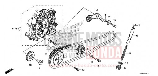 NOCKENWELLENKETTE/SPANNVORRICHTUNG MSX125AH de 2017