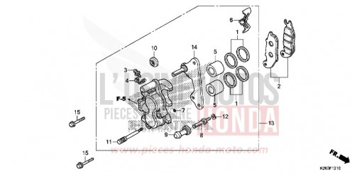 VORDERRAD-BREMSSATTEL MSX125E de 2014