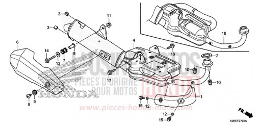 ABGAS-SCHALLDAEMPFER MSX125AH de 2017