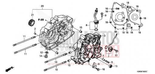 KURBELGEHAEUSE MSX125E de 2014