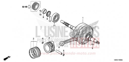 KURBELWELLE/KOLBEN MSX125AH de 2017