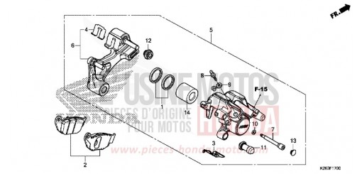 HINTERRAD-BREMSSATTEL MSX125E de 2014