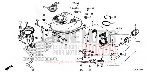 KRAFTSTOFFTANK MSX125E de 2014