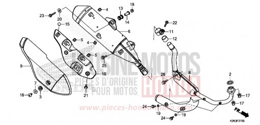 ABGAS-SCHALLDAEMPFER MSX125E de 2014